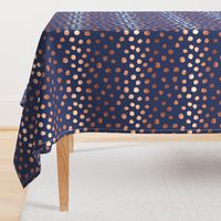 rose gold navy fabric dots painted dot fabric