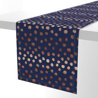 rose gold navy fabric dots painted dot fabric