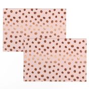 rose gold painted blush pink dots fabric painted dot fabric