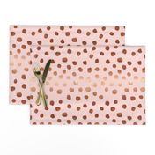 rose gold painted blush pink dots fabric painted dot fabric