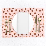 rose gold painted blush pink dots fabric painted dot fabric