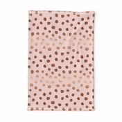 rose gold painted blush pink dots fabric painted dot fabric