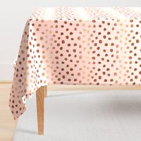 rose gold painted blush pink dots fabric painted dot fabric