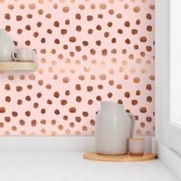 rose gold painted blush pink dots fabric painted dot fabric