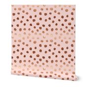 rose gold painted blush pink dots fabric painted dot fabric