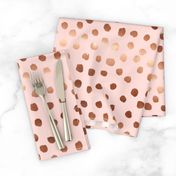 rose gold painted blush pink dots fabric painted dot fabric