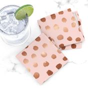 rose gold painted blush pink dots fabric painted dot fabric
