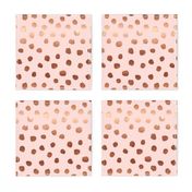 rose gold painted blush pink dots fabric painted dot fabric