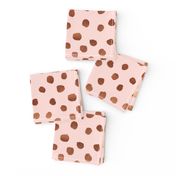 rose gold painted blush pink dots fabric painted dot fabric