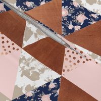 cheater quilt rose gold sonia florals fabric cheater triangle quilt fabric