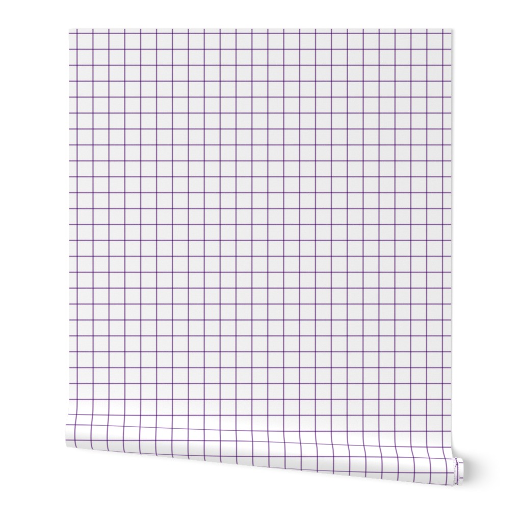 amethyst purple windowpane grid 1" square check graph paper