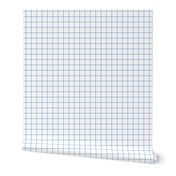 cornflower blue windowpane grid 1" square check graph paper
