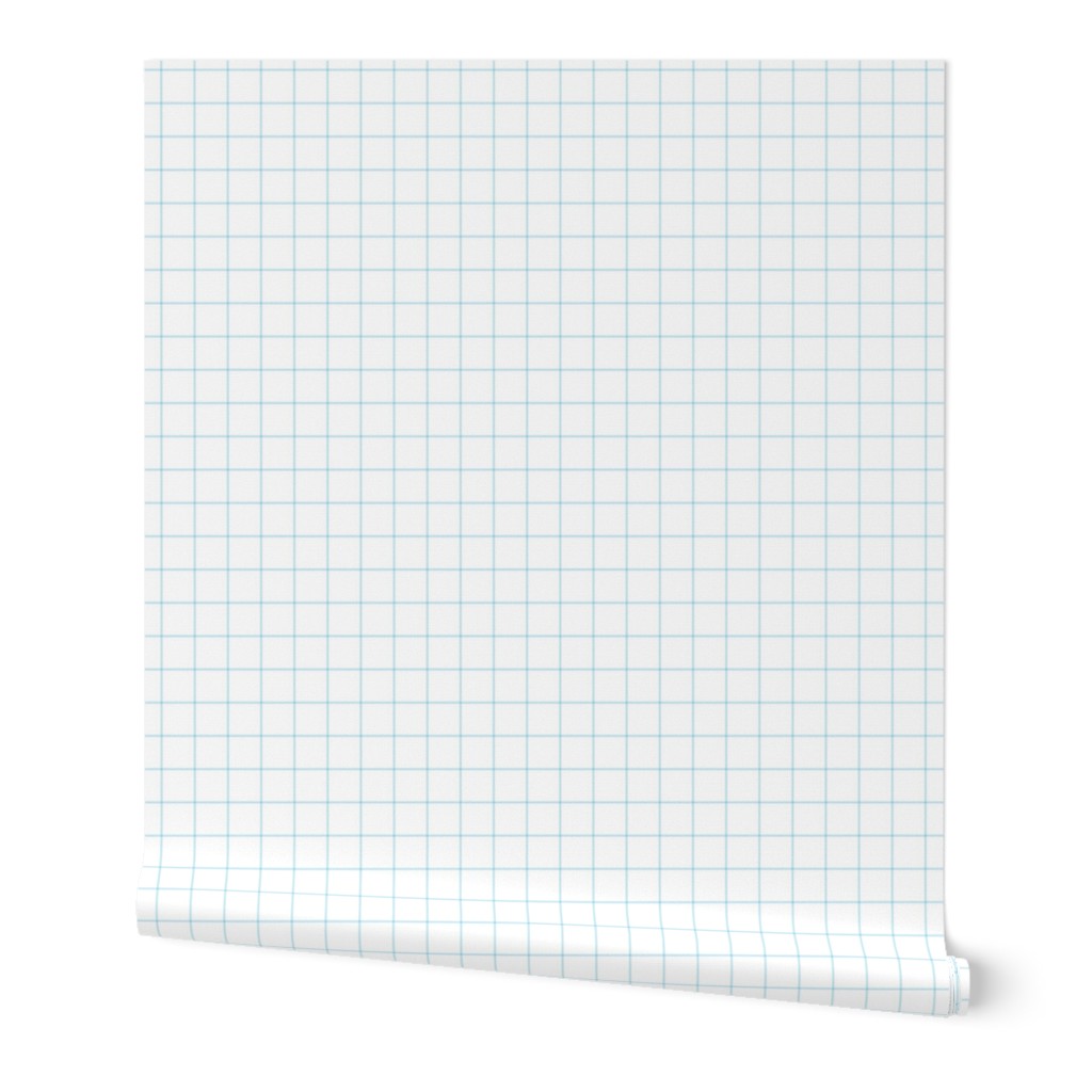 ice blue windowpane grid 1" square check graph paper