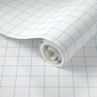 ice blue windowpane grid 1" square check graph paper