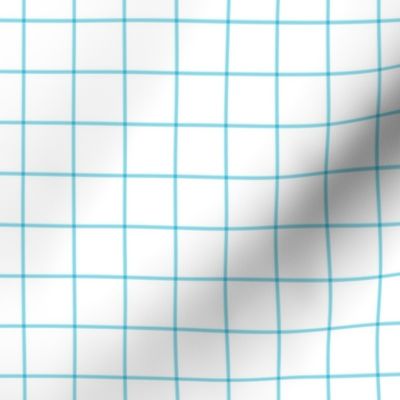 sky blue windowpane grid 1" square check graph paper