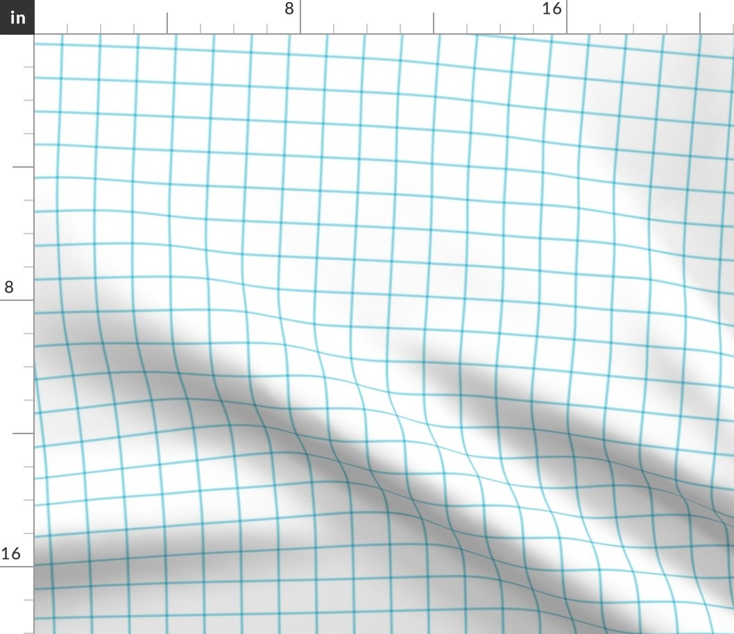 sky blue windowpane grid 1" square check graph paper