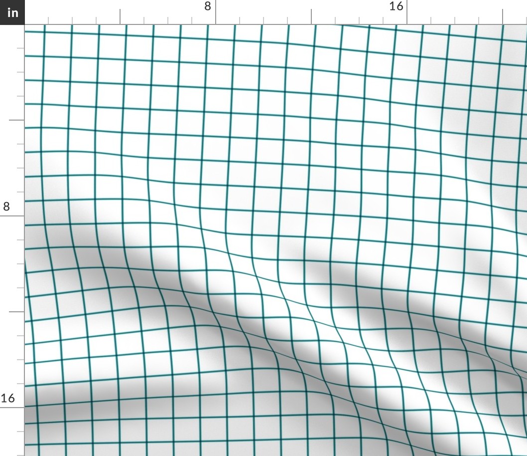 dark teal windowpane grid 1" square check graph paper