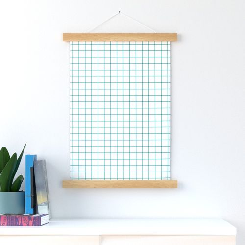 teal windowpane grid 1" square check graph paper