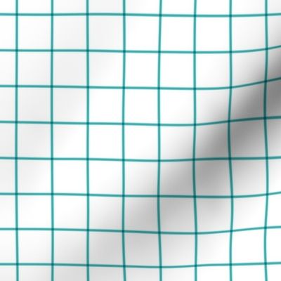 teal windowpane grid 1" square check graph paper