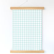 teal windowpane grid 1" square check graph paper