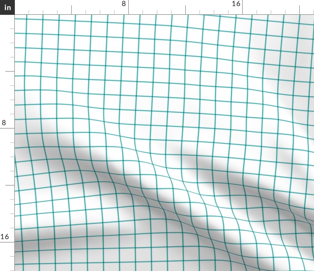 teal windowpane grid 1" square check graph paper