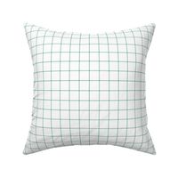faded teal windowpane grid 1" square check graph paper