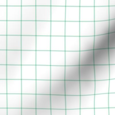 mint green windowpane grid 1" square check graph paper