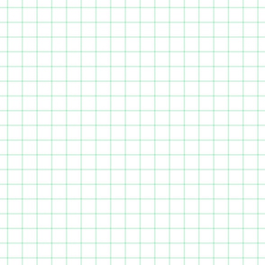 ice mint green windowpane grid 1" square check graph paper