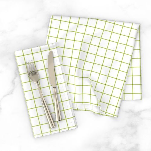 lime green windowpane grid 1" square check graph paper