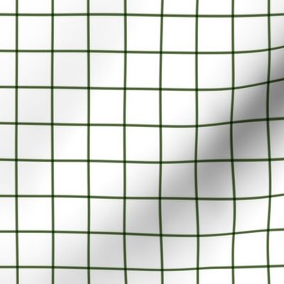 hunter green windowpane grid 1" square check graph paper