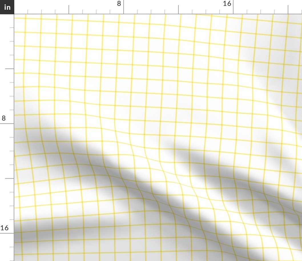 lemon yellow windowpane grid 1" square check graph paper