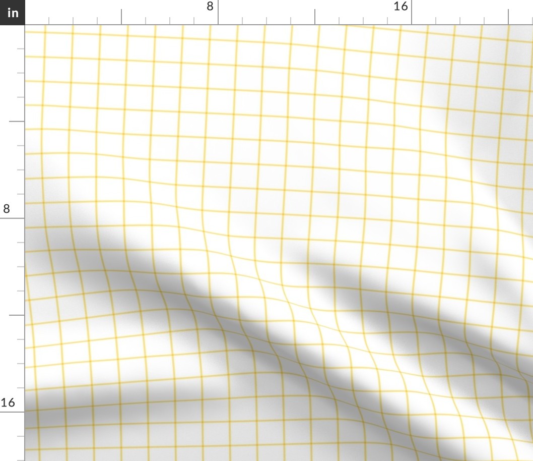 sunshine yellow windowpane grid 1" square check graph paper