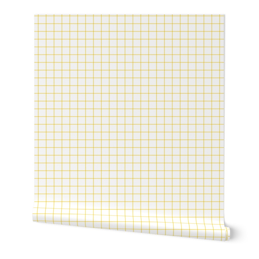 butter yellow windowpane grid 1" square check graph paper