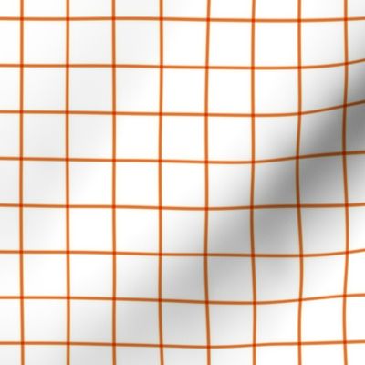 orange windowpane grid 1" square check graph paper