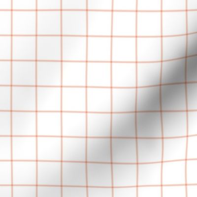 blush windowpane grid 1" square check graph paper #F9CABA