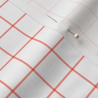 peach windowpane grid 1" square check graph paper