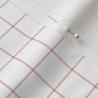 dusty pink windowpane grid 1" square check graph paper