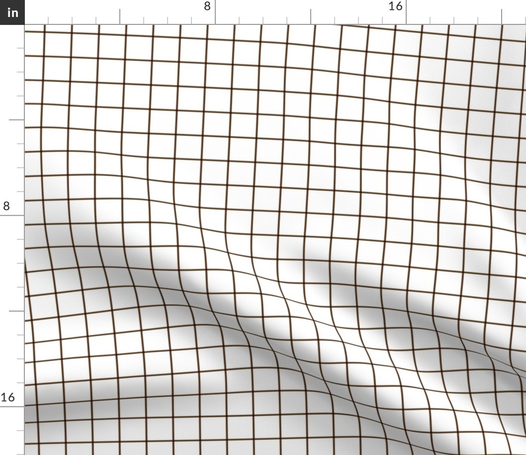 brown windowpane grid 1" square check graph paper