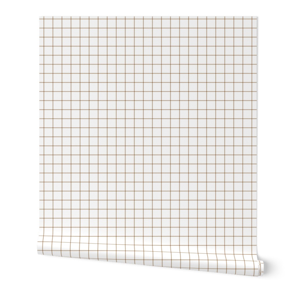 tan windowpane grid 1" square check graph paper