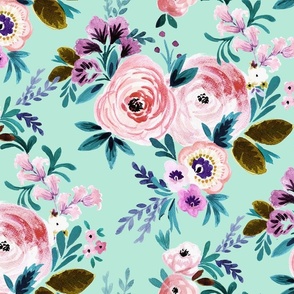 Victorian Floral Mint