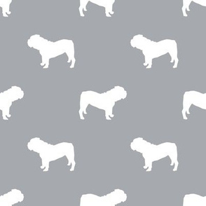English Bulldog silhouette dog fabric quarry