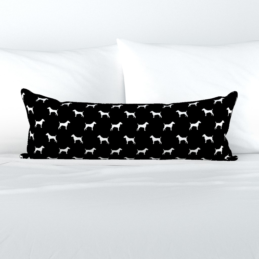 jack russell silhouette fabric dog silhouette fabric - black