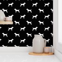 jack russell silhouette fabric dog silhouette fabric - black