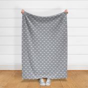 jack russell silhouette fabric dog silhouette fabric - grey