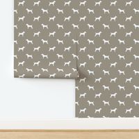 jack russell silhouette fabric dog silhouette fabric - medium brown