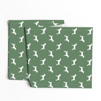 jack russell silhouette fabric dog silhouette fabric - medium green