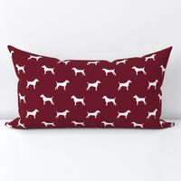 jack russell silhouette fabric dog silhouette fabric - ruby