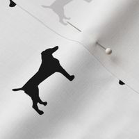 jack russell silhouette fabric dog silhouette fabric - white and black