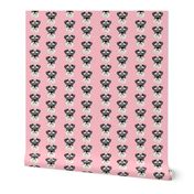 schnauzer head fabric dog head fabric dogs pets pet fabric - pink