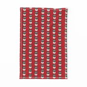 schnauzer head fabric dog head fabric dogs pets pet fabric - red